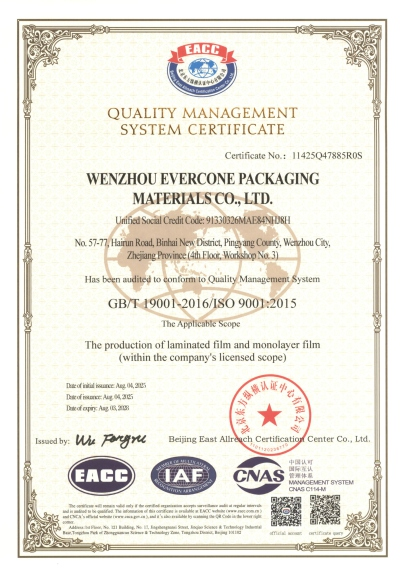 Quality Management System Certification